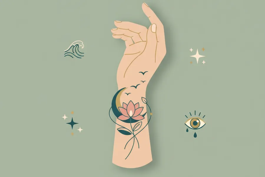 Illustration for Side Wrist Tattoos for Female That Are Aesthetic and Symbolic