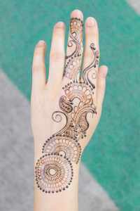 Simple Arabic Mehndi Designs for Left Hand